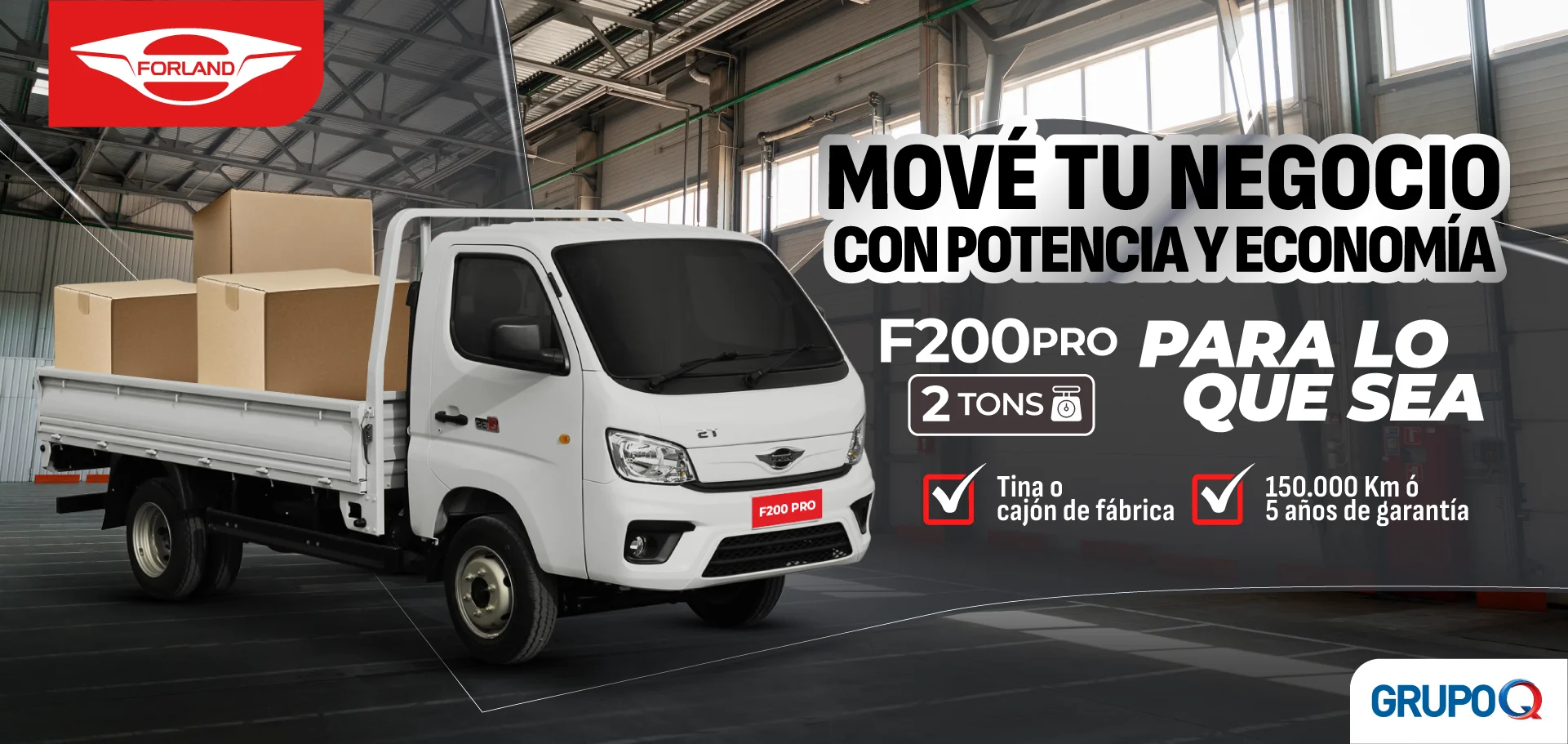 Forland F200 PRO Nicaragua - Para lo que sea - Capacidad de carga 2 TON - Batea incluida de fábrica - Garantía 5 años o 150000 km - Grupo Q