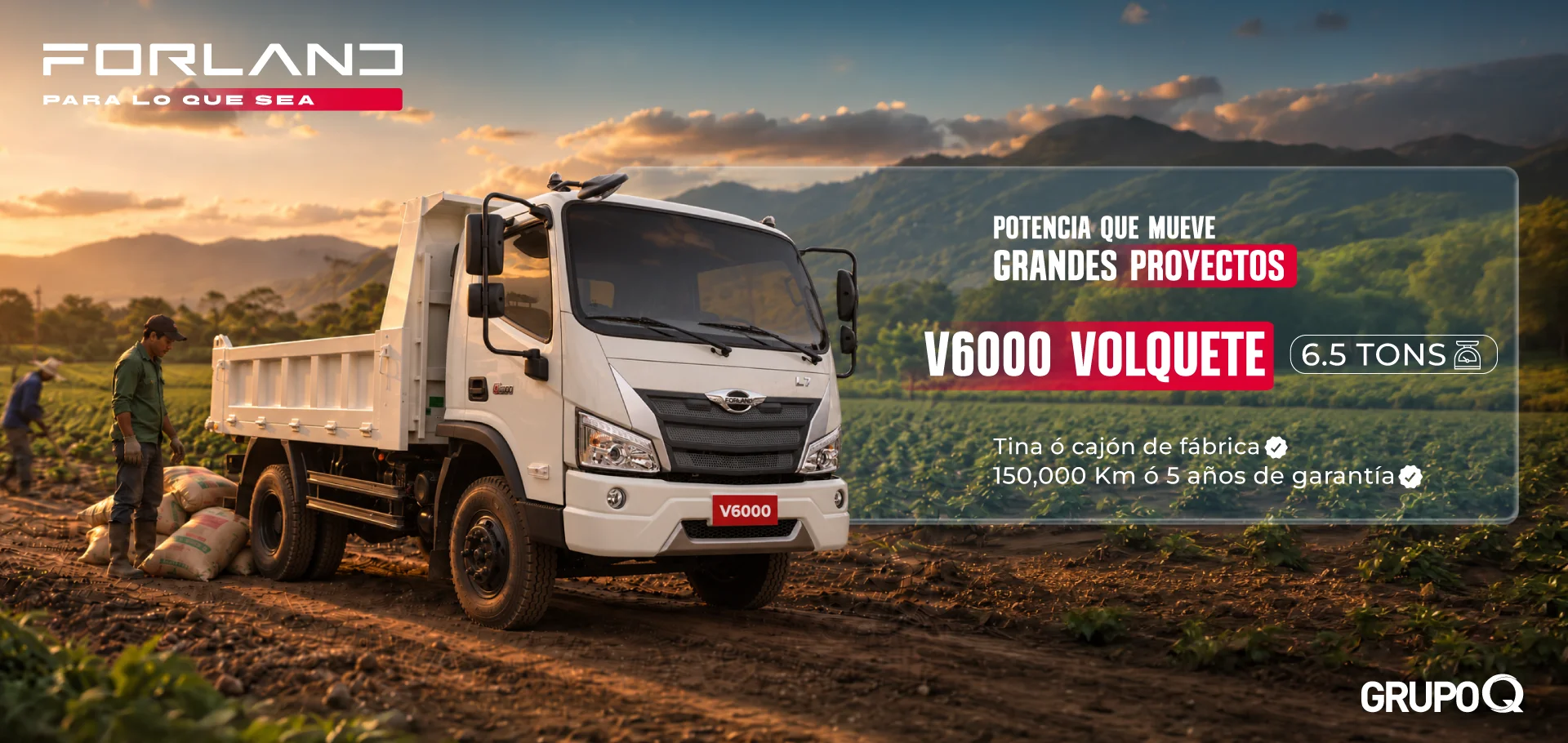 Forland V6000 VOLQUETE - 6 TON - FORLAND PARA LO QUE SEA - GRUPO Q