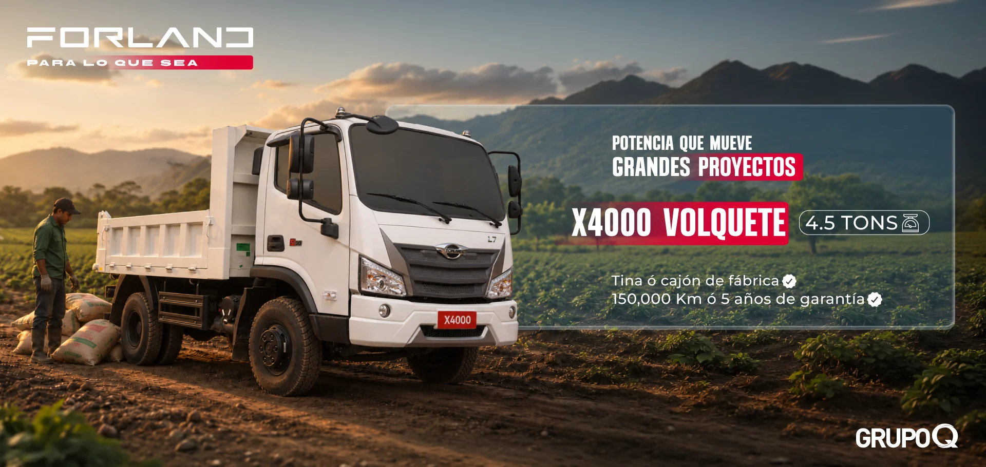 Forland X4000 VOLQUETE - 4 TON - FORLAND PARA LO QUE SEA - GRUPO Q